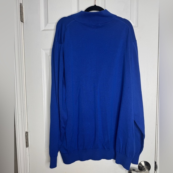 PAUL FREDRICK NWT mens blue supima cotton sweater 4xl - Picture 2 of 8